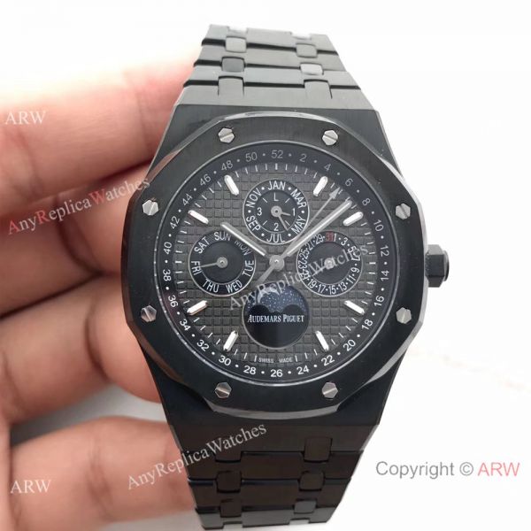 Knock off AP AAA Replica Watches- AP Royal Oak Stainless Steel Black ...