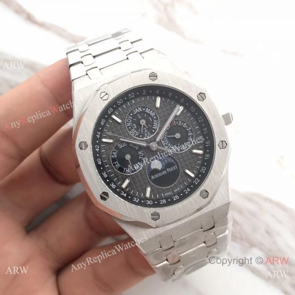 Knock off AP AAA Replica Watches- AP Royal Oak Stainless Steel Black ...