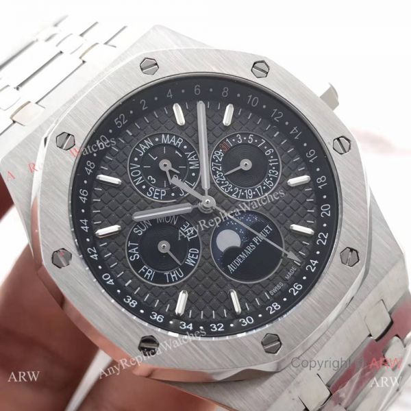 Knock off AP AAA Replica Watches- AP Royal Oak Stainless Steel Black ...