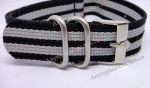 Replacement Rolex Replacement Watch Straps Rolex Pro-hunter Black White stripe Nylon Strap Rolex Replacement Bracelet